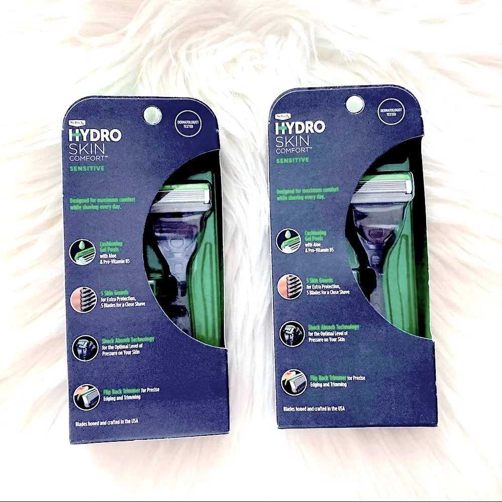 NEW Set of Two Schick Hydro 5 Skin Comfort Sensitive Shaving Razors